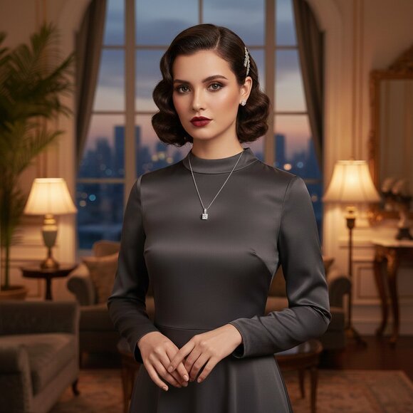 3 Carat Simulated Diamond Zircon Solitaire Pendant Necklace NWOT - Picture 7 of 9